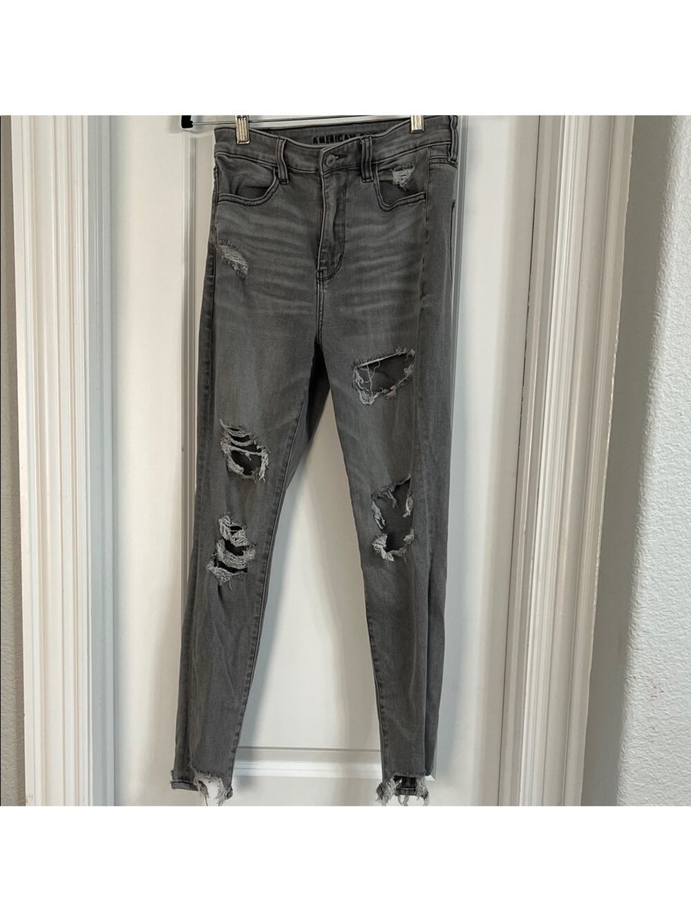 AE Ne(x)t Level Ripped Super High-Waisted Jegging Size 6 Short